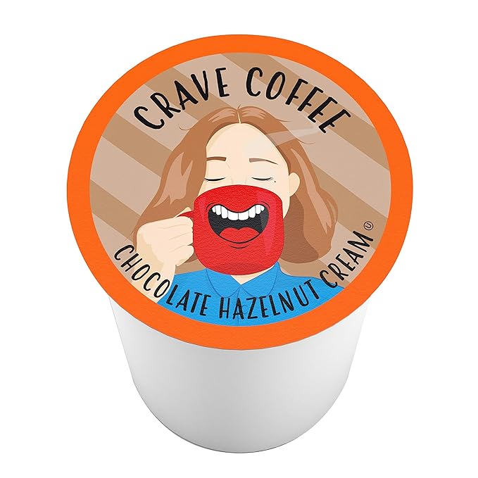 Crave Beverages Chocolate Hazelnut Creme Coffee Pods for Keurig K Cup Brewers, 40 Count