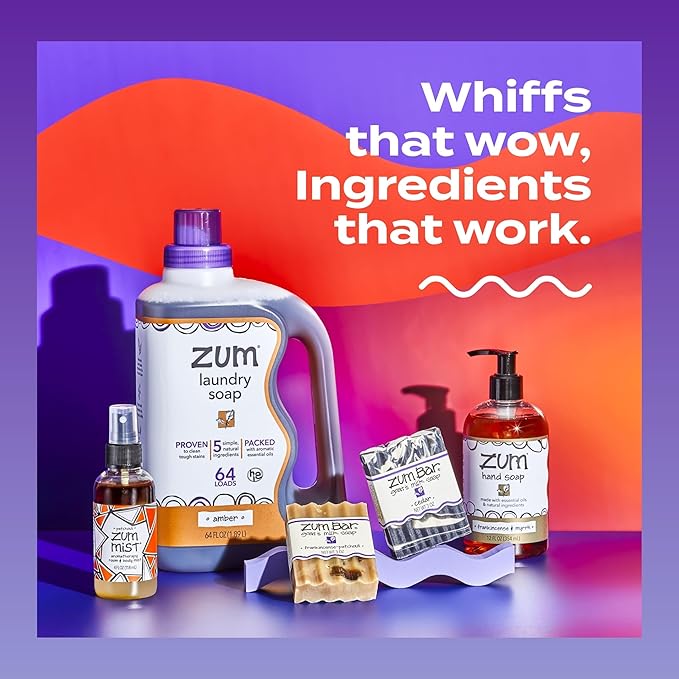 Zum Indigo Wild Mist Room & Body Spray - Aromatherapy Essential Oil Spray - Natural Body Mist & Room Spray - Amber Scent - 4 fl oz (2 Pack)