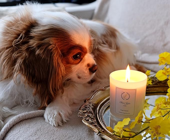 Natural Soy Wax Candle | English Pear, Freesia & Amber | Luxurious Scented Candle Fragrance Aromatherapy | Clean Burning | Handcrafted | Plant-Based Vegan Eco Friendly | Pure Essential Oil