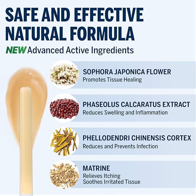 Ariella Hemorrhoid Treatment Suppository Gel: 6 Count - Natural & Herbal - Relieve Itching Burning Discomfort - Internal Relief - New Rounded Applicator - Nighttime Use