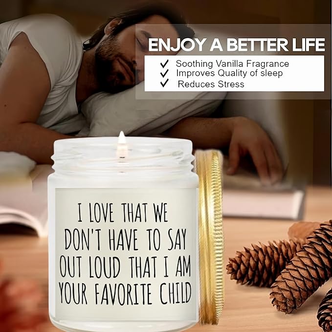 Vanilla Scented Soy Candles - Long Lasting Gifts for Dad, Mom & More