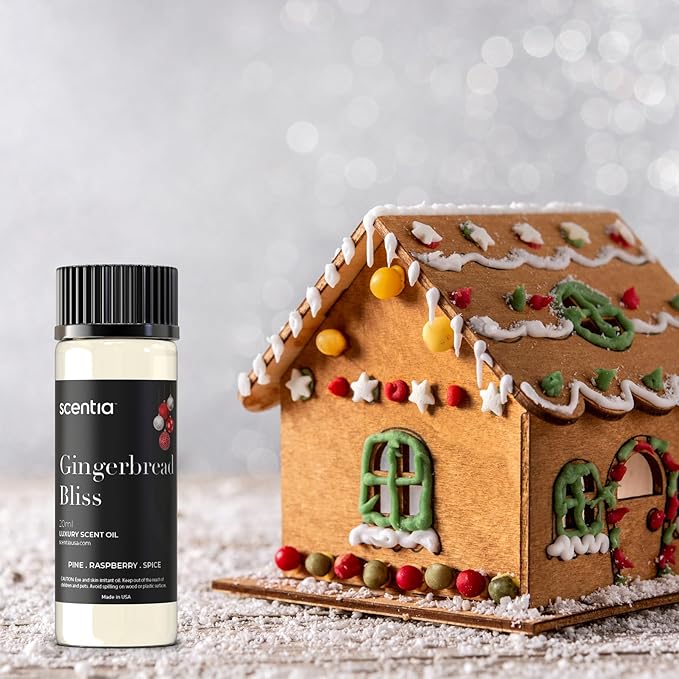 Scentia Fragrance Oil Set for Diffusers & Candle Making – Forest Fresh Pine, Bright Citrus Woods & Warm Gingerbread Bakery – 3 Aromatherapy Scents, 20ml DIY Craft Gift Set, Made in USA