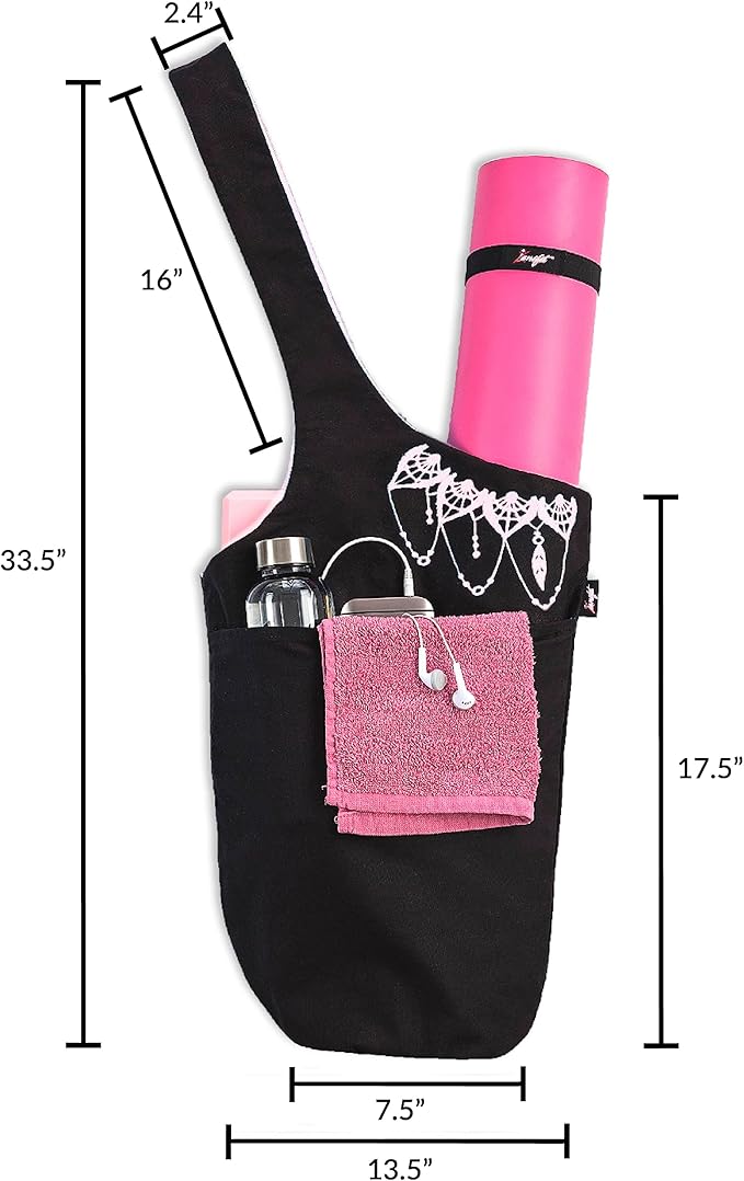 Zenifit Yoga Mat Bag – Versatile Yoga Bag with Mat Straps & Storage Pockets, Holds Yoga & Pilates Mats, Lightweight & Durable