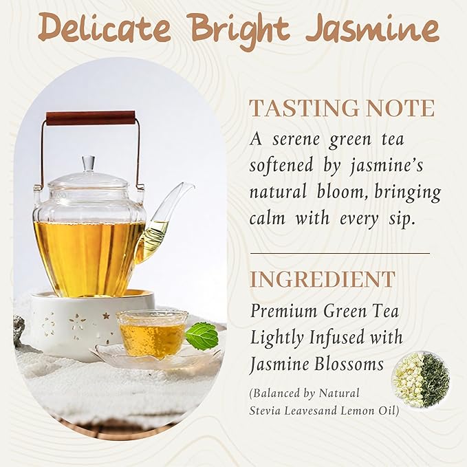 Johou Jasmine Green Tea Pods for Keurig K-Cup brewers, 24 pods