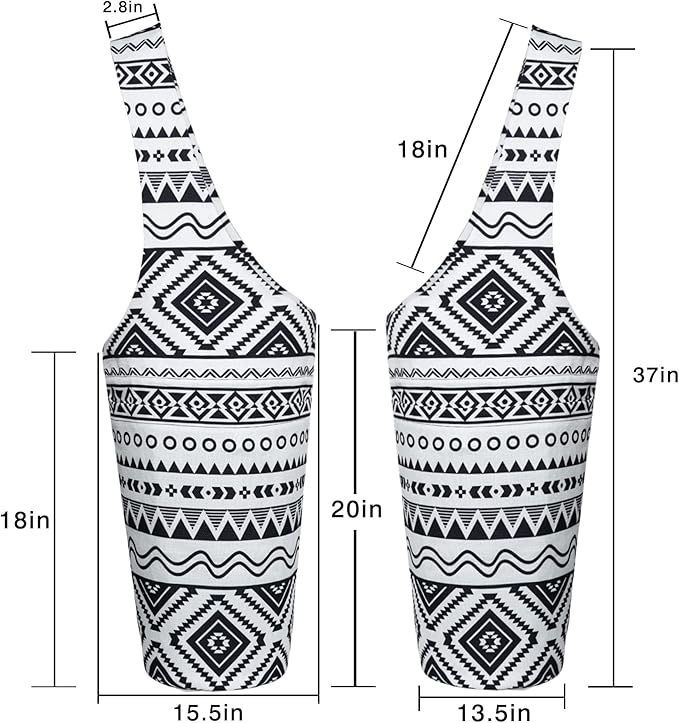 Fashion Printed Yoga Mat Bag with Large Side Pocket & Zipper Pocket Long Tote Yoga Bag Fit Most Size Mats - Holds More Yoga Accessories