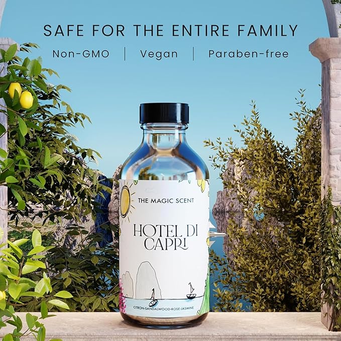 The Magic Scent Hotel Di Capri Hotel Scent Diffuser Oil - Cold-Air & Ultrasonic Fragrance Oil for Diffuser - HVAC scents Inspired by Capri, Italy - Essential Oils for Diffusers - 8.5 fl oz, 250 mL