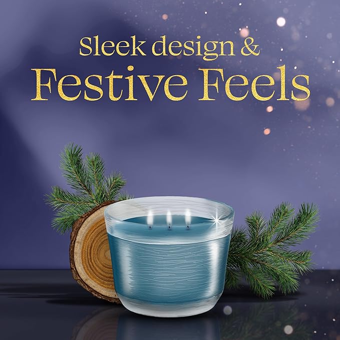 Glade 3-Wick Scented Candle Jar, Embers & Sandalwood, Air Freshener Infused with Essential Oils, 6.8 Oz, 3 Count