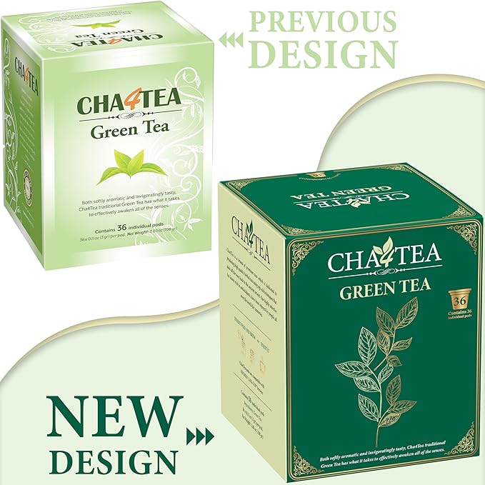 Cha4TEA 36-Count Green Tea Pods for Keurig K-Cup Brewers