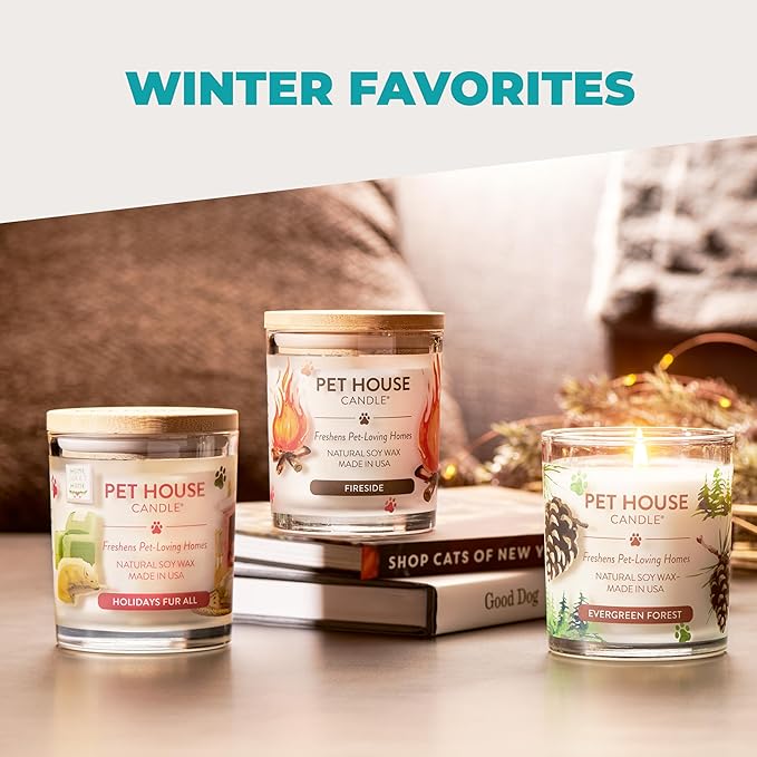 Pet House Candles, Plant-Based, Long Lasting Scented Pet Friendly Candles for Home - Mediterranean Sea
