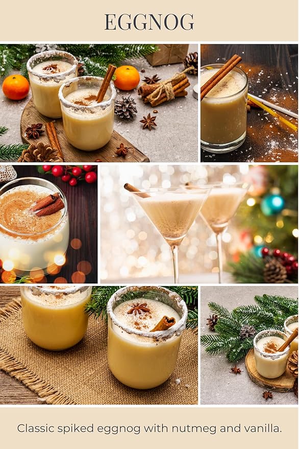 ECO CANDLE CO. Recycled Candle, Eggnog, 6 oz. - Scents of Classic Eggnog, Nutmeg, & Vanilla - 100% Soy Wax, No Lead, Kraft Paper Label & Lid, Hand Poured, Phthalate Free