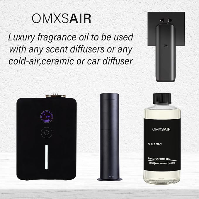 Hotel Diffuser Oil & Home Luxury Scents - W Magic 500ml - Inspired by W Hotel Citrus Bergamot,Jasmine - Aromatherapy Scent Diffuser Oil- Fragrance Essential Oils Blend for Diffuser