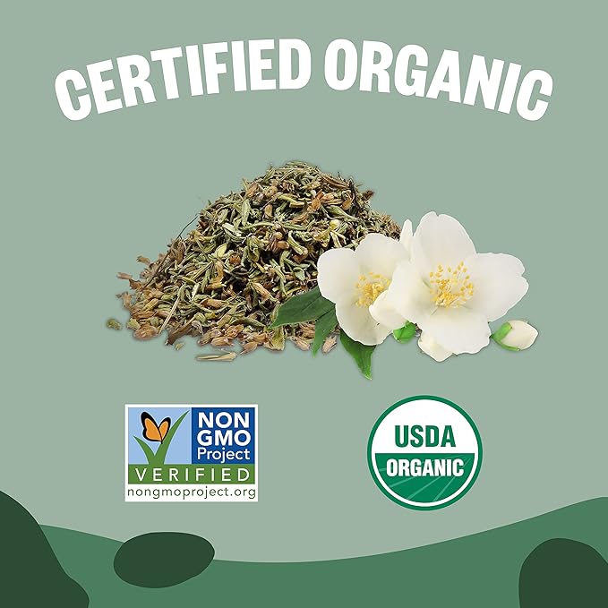 FGO Organic Jasmine Green Tea K-Cup Pods for Keurig, 24 Count (Pack of 1), Premium Green Tea is USDA Organic, Non-GMO, & Recyclable with Naturally Occurring Caffeine