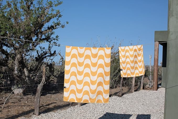 Nomadix Original Towel - Perfect for Beach, Pool, Travel, Camping, Yoga - Made with Recycled Materials - Super Absorbent - Sand Resistant - Copacabana Mango - 72.5x30