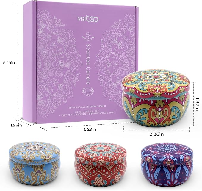 Scented Candle Present for Women Her Mum Wife – Aromatherapy Gift Set for Relaxation Birthday Housewarming Wedding Anniversary Christmas