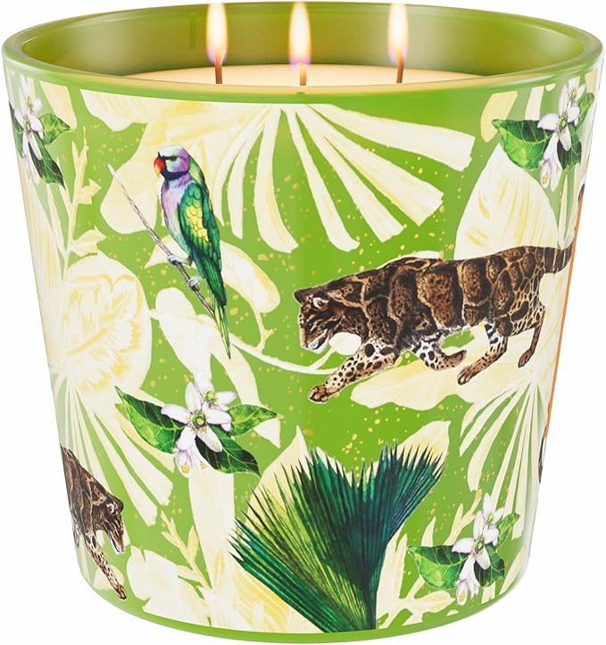 Verbena & Fig Leaf Scented Candle, Large Natural Candles Non Toxic for Home Scented, 30oz Soy Wax, 3 Wicks, Luxury Aromatherapy Candles | 100+ Hour Slow-Burn for Home Decor,Stress Relief,SPA