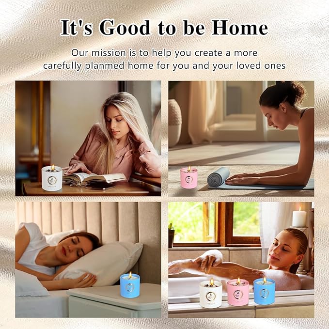 3 Pack Candles for Home Scented, Christmas Scented Candles Gift Set, Aromatherapy Soy Gifts Set for Women, Lavender Candle, 70H Long Lasting for Christmas Birthday Mother's Day Present Gifts
