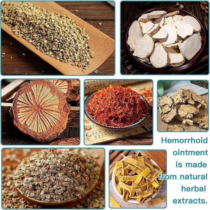 Hemorrhoids Cream，Hemorrhoid Ointment ，Natural Herbs Fast Acting Ingredients，Natural Hemorrhoid Ointment for Men and Women