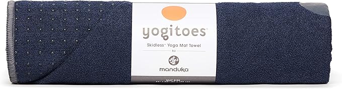 Manduka Yogitoes Hot Yoga Mat Towel - 71" | Moisture Activated Grip | Patented Silicone Nubs | Highly Absorbent, Durable & Easy Care | Made from Recycled Materials | 71 x 24 Inches