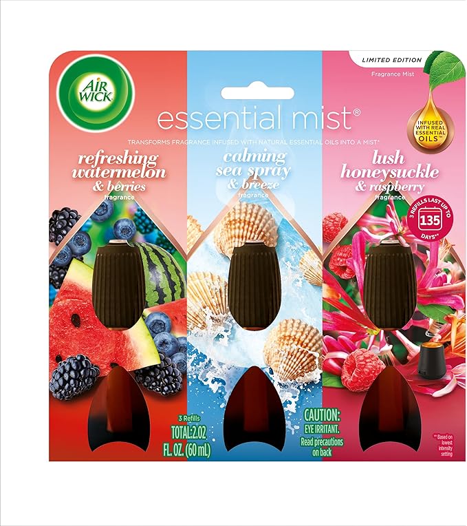 AIR WICK Essential Mist - Triple Refill Multi-Fragrance Pack Spring (3X.67) oz.