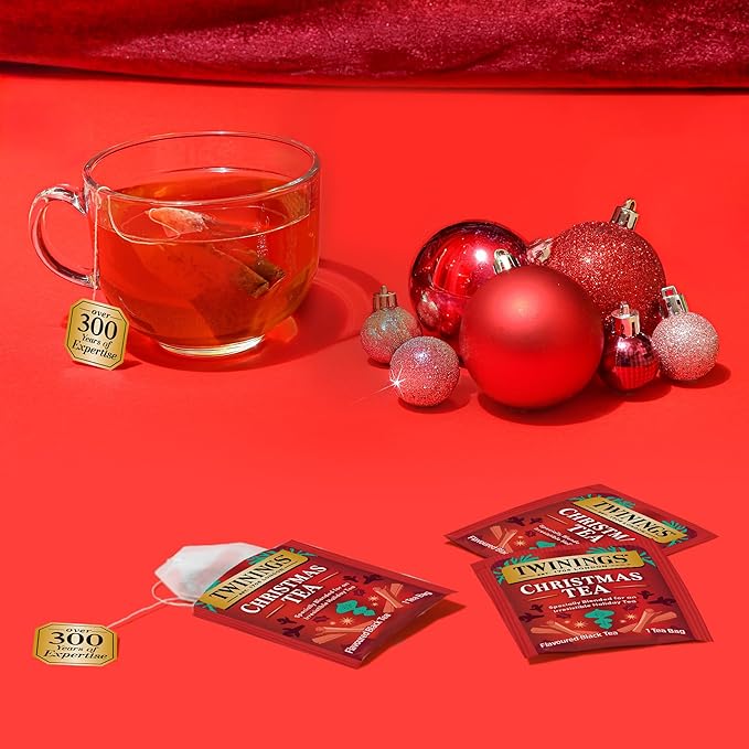 Twinings Holiday Variety Pack Tea Bags, Christmas Tea and Winter Spice, 20 Count (Pack of 4), Enjoy Hot or Iced