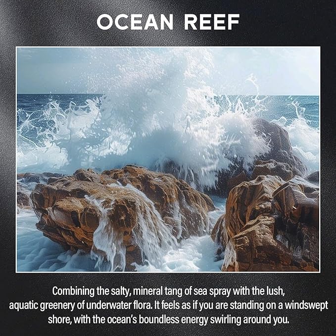 Ocean Reef Candle, 9oz Scented Candle for Men, Scented Candles for Home, Gifts for Men, Personalized Blessing Minimalist Men's Gifts