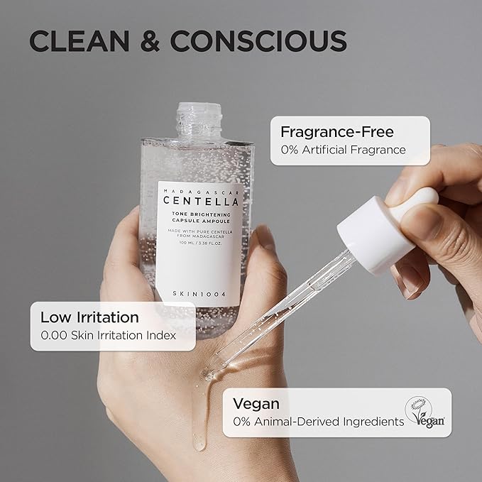 SKIN1004 Tone Balancing Capsule Ampoule, Valentine Gifts, Niacinamide Serum for Face, Korean Hydrating Facial Serum for Dark Spot & Skin Tone with Tranexamic Acid, Korean Skin Care, 3.38 fl.oz / 100ml