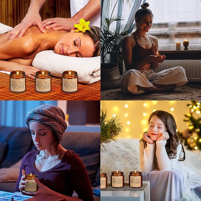 Fumete 10 Pcs Jars Scented Soy Candles 3.5 oz May You Be Proud of The Difference Candles Valentines Team Thank You Gifts Employees Coworker Appreciation Volunteers Nurse Teachers(Amber,Coordinator)