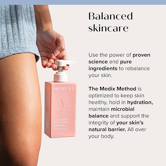 Medix 5.5 Hyaluronic Acid + Vitamin E Cream Body Lotion For Women | Hydrating Dry Skin Firming Lotion Minimizes Look Of Wrinkles, Stretch Marks, Cellulite, & Crepey Skin | Skin Care Products | 2-Pack