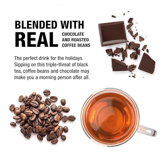 Tiesta Tea - Cocoa Mocha, Loose Leaf, Tiramisu Coffee Black Tea, Premium High Caffeinated Blend, Holiday, Make Hot or Iced & Brews Up to 25 Cups, 1.8 Ounce Resealable Pouch