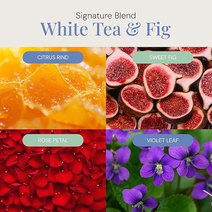 White Tea & Fig Aroma Oil, Essential Oils Blend for Diffusers & Scent Machines,Elegant Floral & Tea Blend with Citrus, Aromatherapy, Cold Air Diffuser Compatible, 300 mL
