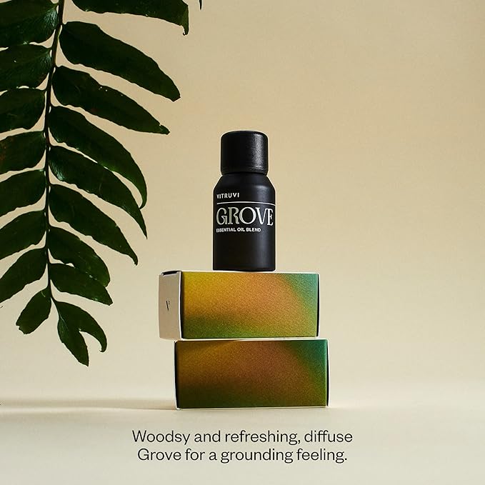 Vitruvi Grove, Grounding Essential Oil Blend, 100% Pure Pine, Fir, Spruce and Cedarwood Oil (0.5 fl.oz)