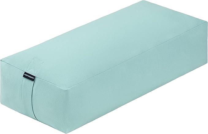 Retrospec Retrospec Sequoia Rectangular Yoga Bolster Pillow - Meditation Cushion for Yoga Practices - Includes Machine Washable 100% Cotton Cover & Durable Carry Handle