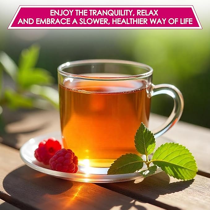 Nhat Anh Farm - Premium Red Raspberry Tea Bags - 40 Dried Red Raspberry Leaf Tea Bags, 100% Natural & Pure Raspberry Leaf, Sugar/Caffeine/Gluten Free. Good For Female Health.