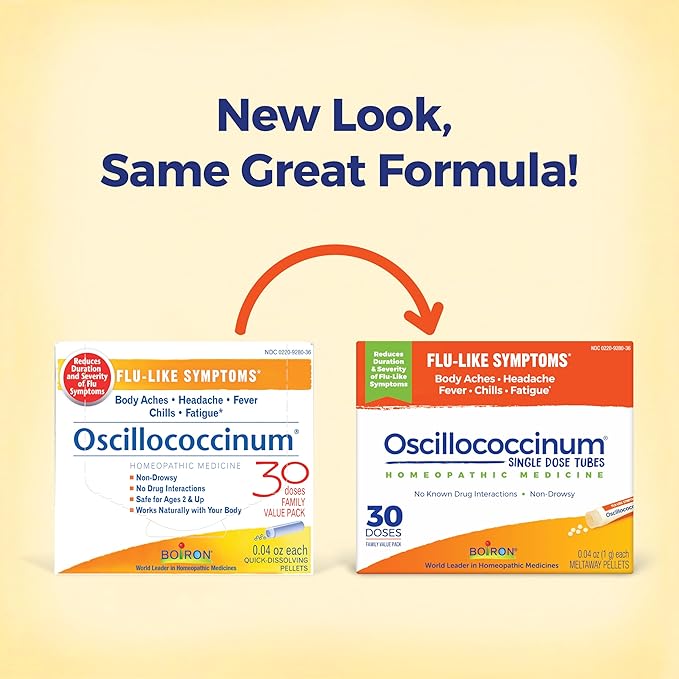 Boiron Oscillococcinum for Relief from Flu-Like Symptoms of Body Aches, Headache, Fever, Chills, and Fatigue - 30 Doses