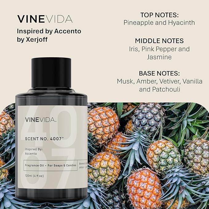 VINEVIDA [16oz] Accento Fragrance Oil for Candle Making - Natural Candle Oil Scents - Soap Making Essential Oil - Made in USA
