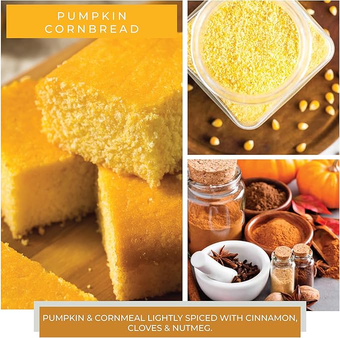 A Cheerful Giver - Pumpkin Cornbread - 22oz Mama Scented Candle Jar with Lid - Keepers of The Light - 125 Hours of Burn Time, Gift for Women, Orange