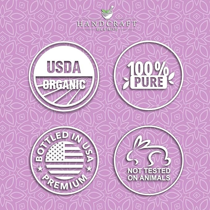 Handcraft Blends Organic Lavender Essential Oil – 1 Fl Oz – 100% Pure and Natural – Premium Grade Essential Oil for Diffuser and Aromatherapy
