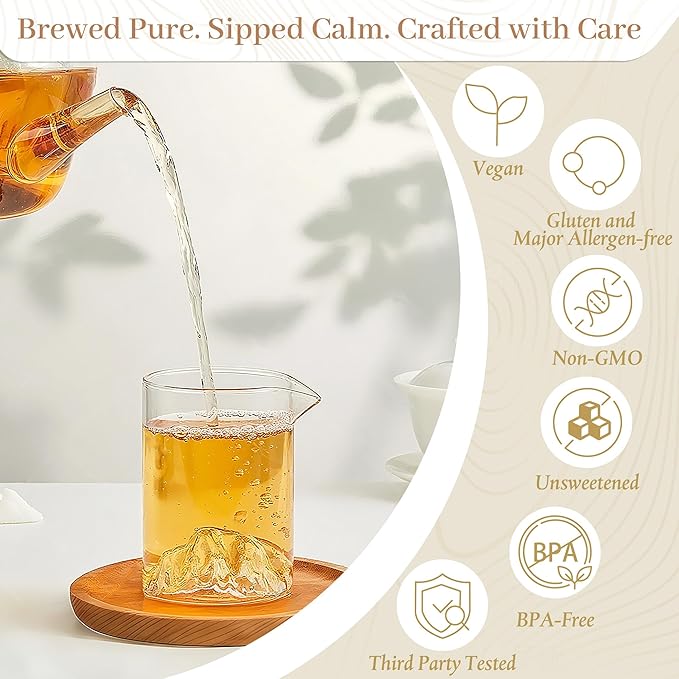 Johou Peppermint Herbal Tea Pods, Specially Ground Pure herb, Full-Flavor, Compatible with All K-Cup Brewers & Keurig 2.0, 24 pods, Caffeine Free Sleep time Tea, Made in Taiwan