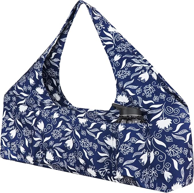 jswuffx Large Yoga Mat Bag Yoga Bags and Carriers Fits All You Stuff Yoga Tote Bag with Yoga Mat Strap, Elastic Pockets and Zipper Pockets