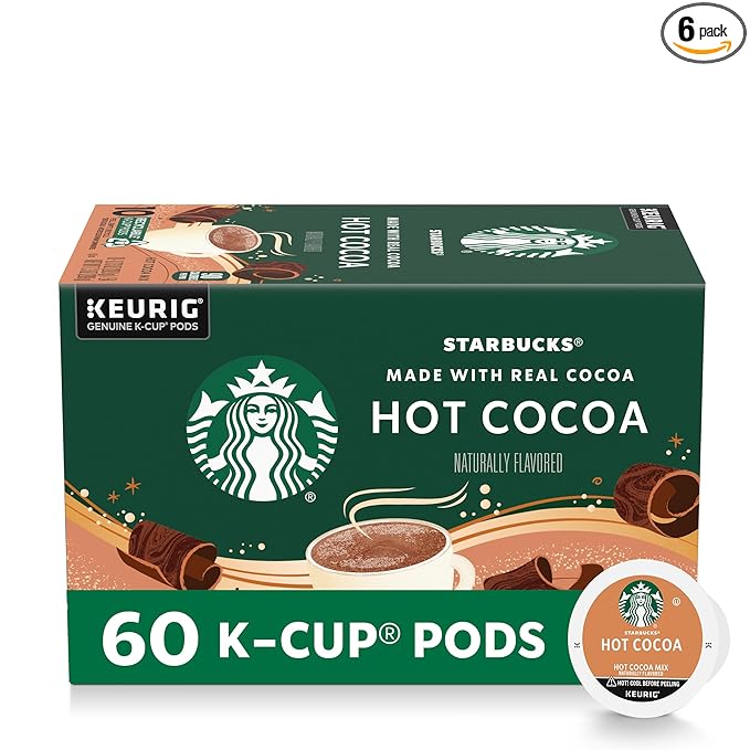 Starbucks K-Cup Coffee Pods, Flavored Hot Cocoa, Classic Hot Cocoa, 60 Keurig Pods