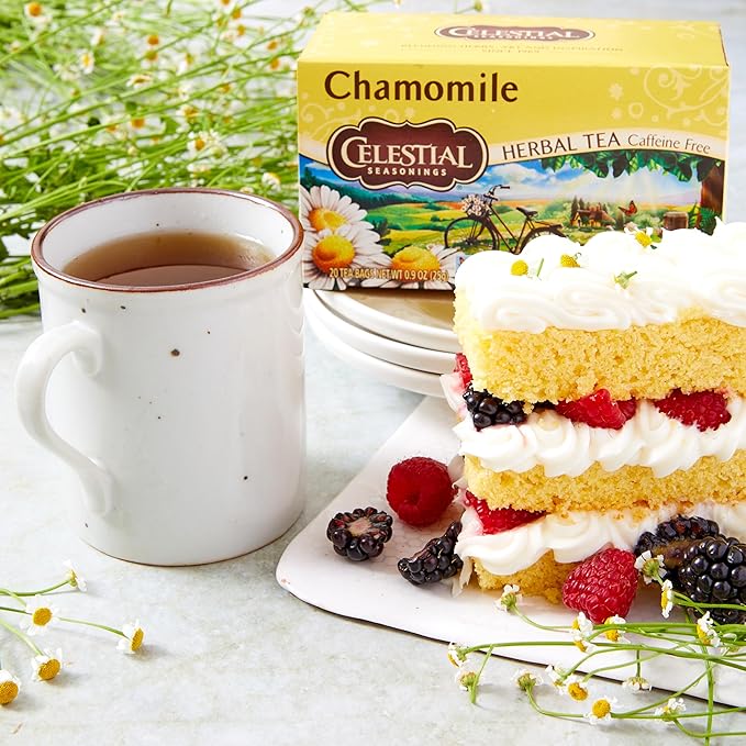 Celestial Seasonings Herbal Tea, Chamomile, Caffeine Free, 40 Tea Bags (Pack of 6)