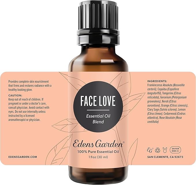 Edens Garden Face Love Essential Oil Blend- 100% Pure Premium Grade, Undiluted, Natural, Therapeutic, Aromatherapy, The Best for Skin, Face, Kid Safe 30 ml (1 fl oz)