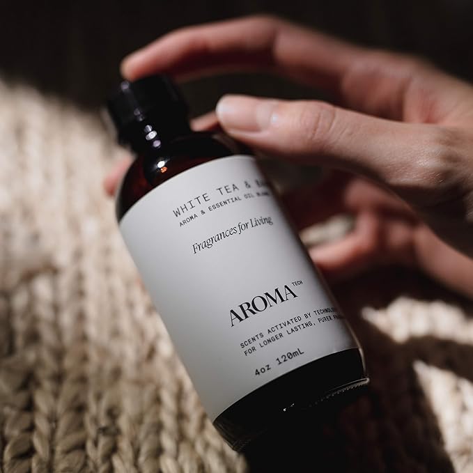 Aromatech White Tea & Bamboo Aroma Essential Oil Blend: Luxury Hotel Inspired Aromatherapy with for Ultrasonic Diffusers & Nebulizers - 4 fl oz, 120 mL