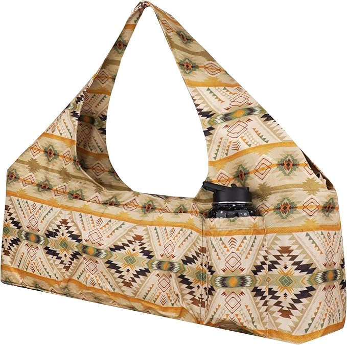 jswuffx Large Yoga Mat Bag Yoga Bags and Carriers Fits All You Stuff Yoga Tote Bag with Yoga Mat Strap, Elastic Pockets and Zipper Pockets