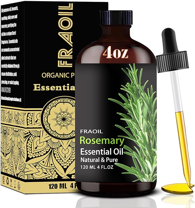 Rosemary Essential Oil, Rosemary Oil 4 Fl Oz 120ML for Diffuser Humidifier Yoga Cleaning DIY Candle Soap Making Perfume Gift Essential Oils