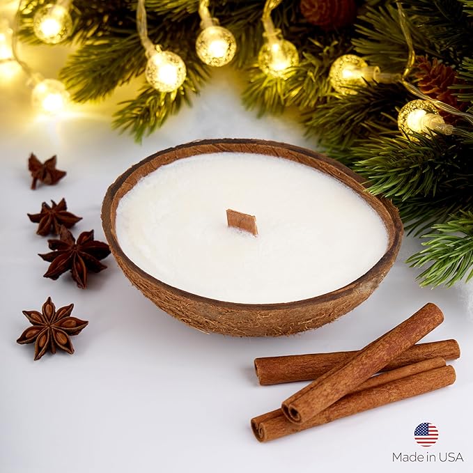– Set of Non-Toxic Scented Candles Clearance | Coconut Candle with Wooden Wick | Candles for Home Scented & Candle Décor (Citrus Drift)