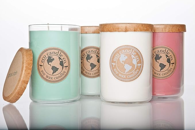 ECO CANDLE CO. Recycled Candle, Pumpkin Pecan, 26 oz. - Scents of Pumpkin, Pecans, & Maple Syrup - 100% Soy Wax, No Lead, Kraft Paper Label & Lid, Hand Poured, Made from Midwest Grown Soybeans