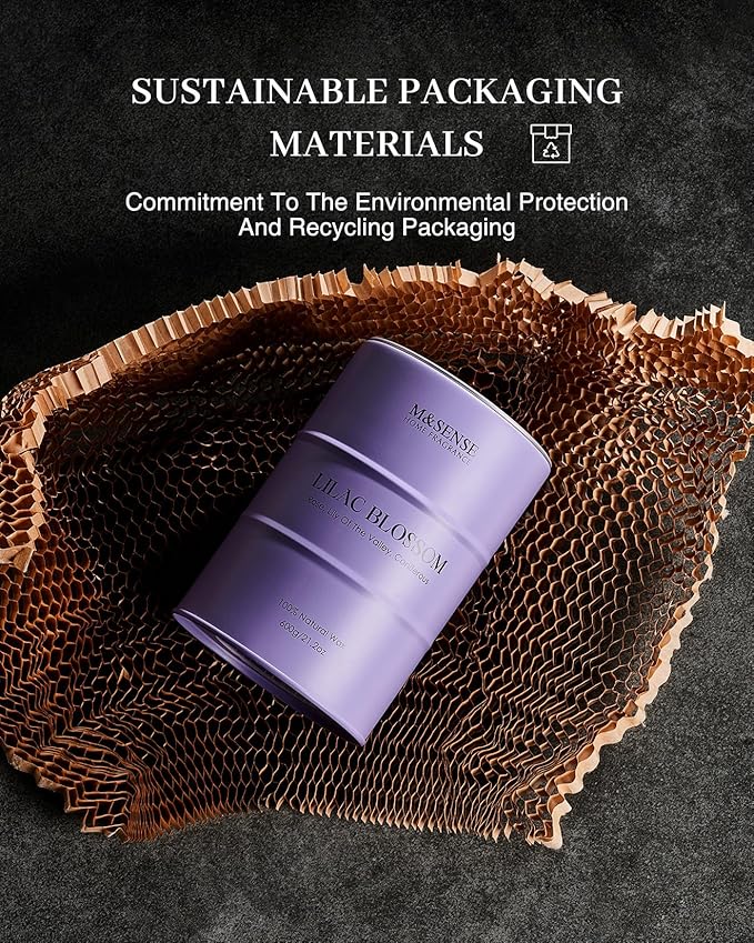 M&SENSE Large Lavender Soy Candles for Home Scented 11.6oz 120 Hour Long Burning, Aromatherapy Candle for Stress Relief Meditation Relaxing, Appreciation Gifts for Mom Teacher Friends
