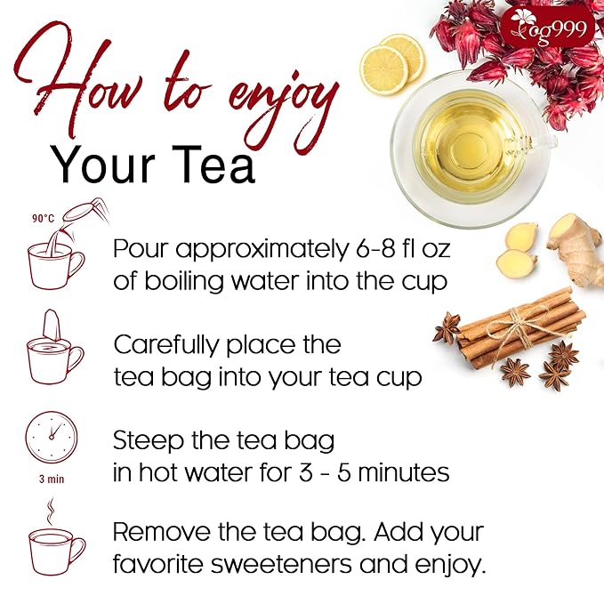 TOG999, Upgraded Pressure Balance Herbal Tea - 80 Tea Bags | Heart Functional Tea | Blend of 9 Natural Herbs | Caffeine-Free, Sugar-Free, Vegan-Friendly