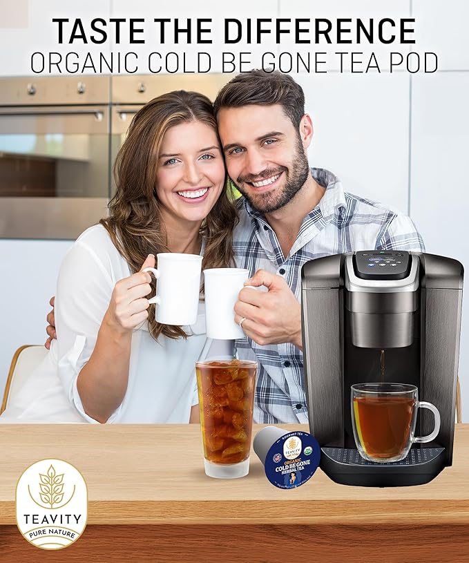 Organic Rooibos Tea Pods for Keurig with Lemon, Mint, Licorice - Unsweetened Decaf Tea for K Cup Brewing by Teavity (36 Tea Pods)